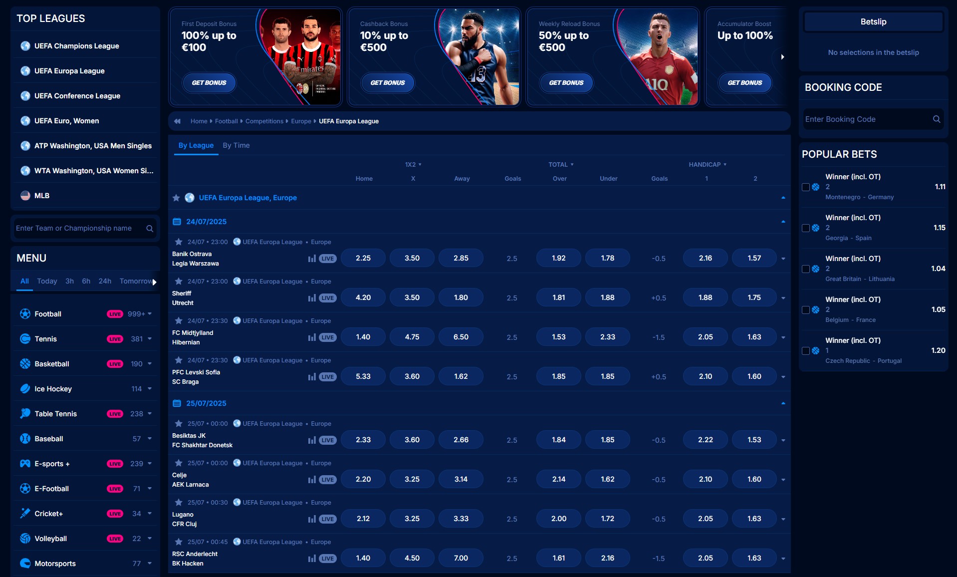 Boomerang Bet klađenje uživo na sport