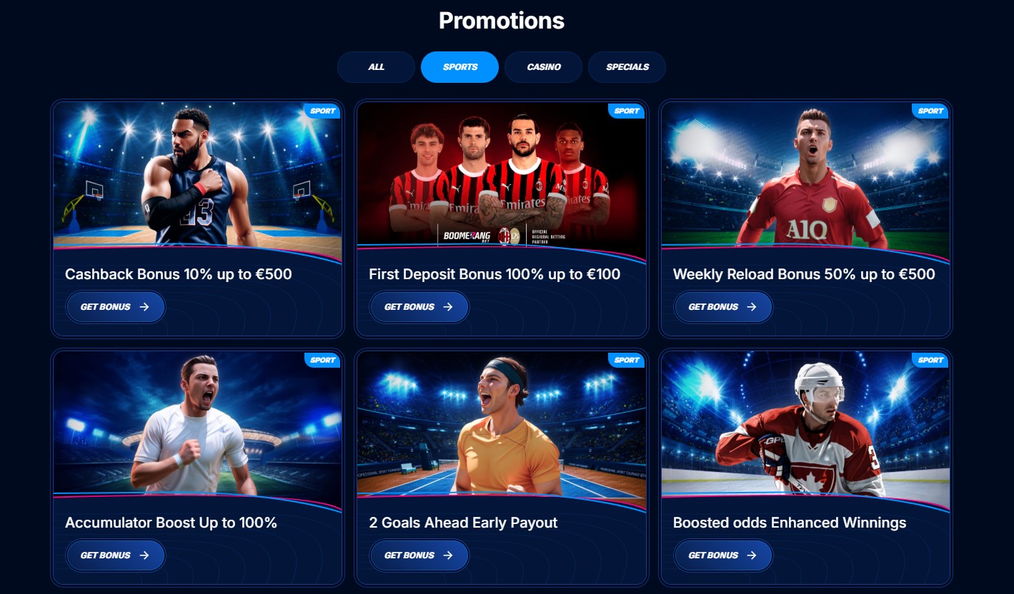 Boomerang Bet sportske promocije i tečajevi